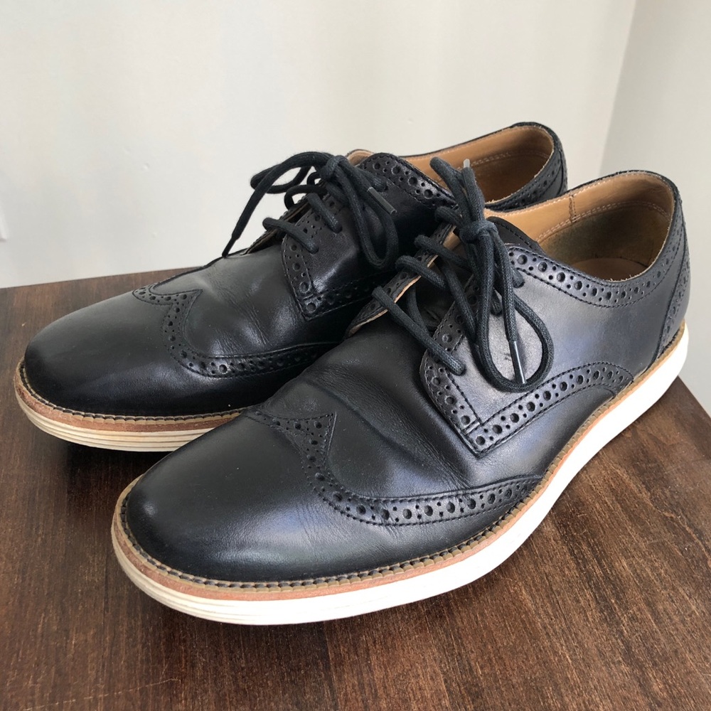 Cole Haan Black Wingtip Oxford Dress Shoes
